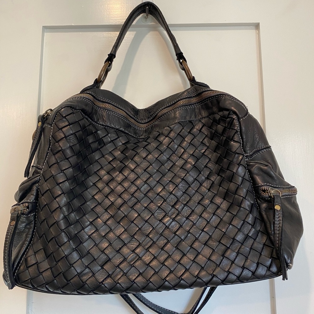 Purse by Leather Casa Black Italien Leather hand bag made in Italy